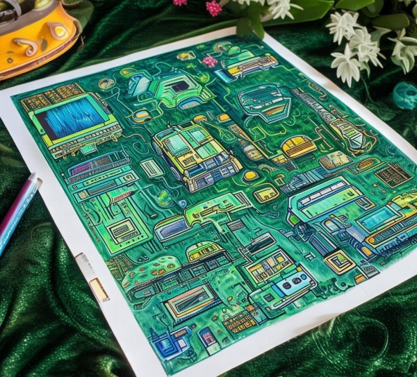 绿绒板上的科技新篇，手抄报里的创新与梦想