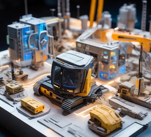 工程机械智能科技动态沙盘模型，构建智慧工地新范式，驱动行业智能化升级