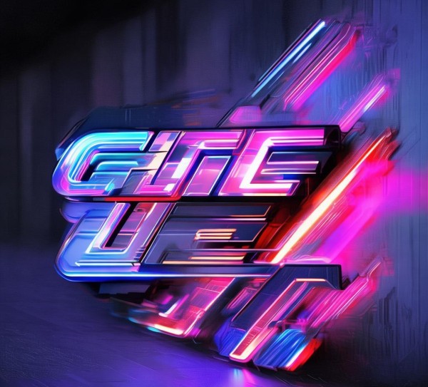 科技动态字体海报设计图，融合未来感与视觉冲击的创意新范式